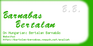 barnabas bertalan business card